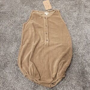 The Simple Folk The Journey Romper Walnut Terry Cloth Baby Kids Size 7 8y